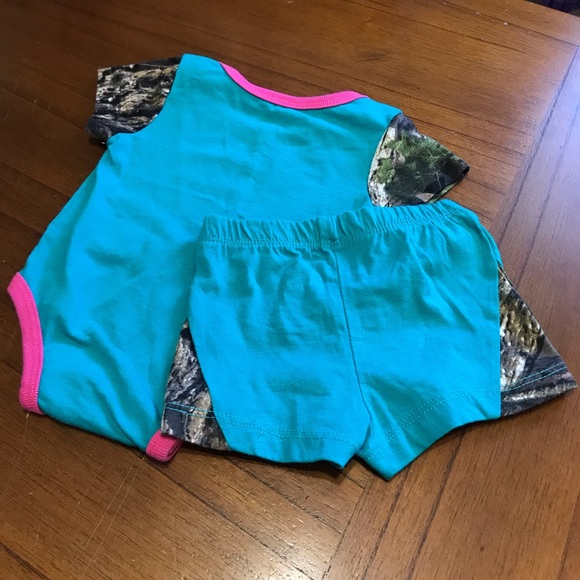 Catch Me If You Can Browning Camo Baby One Piece with Shorts Set, Size 3 Months - Picture 6 of 8